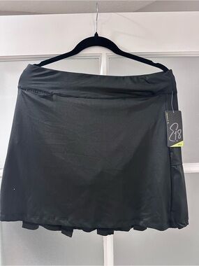 NWT Emerald 18 Black Golf Skort Pleated Athletic Skirt Women’s M